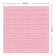 ADESIVO DE PAREDE EM CHAPAS AUTO ADESIVO ROSA 70X76CM
