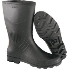 BOTA PVC PRETA CANO MÉDIO C/ FORRO Nº 38