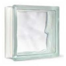 BLOCO DE VIDRO EURO CLEAR WAVE 19X19X8CM