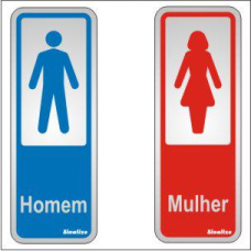 SINALIZAÇÃO 15X15CM SANITÁRIO PLUS - ALUMÍNIO