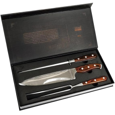 CONJUNTO FACA 8 GARFO CHAIRA STEEL 3 PEÇAS