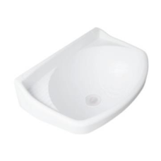 LAVATÓRIO PVC PEQUENO BRANCO C/ VÁLVULA E PARAFUSOS