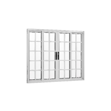 JANELA ALUMÍNIO INFINITY QUADRICULADA BRANCA 4F 100X120CM VIDRO LISO