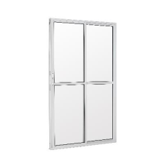 PORTA ALUMÍNIO CORRER BRANCA 2F 210X120CM VIDRO LISO
