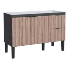 BALCÃO 1141MM MDF P/ PIA 1,20M COLIBRI  PRETO/TAMARINDO
