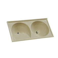 LAVANDERIA SINTÉTICA 2 CUBAS 100X51CM TR - TRAVERTINO