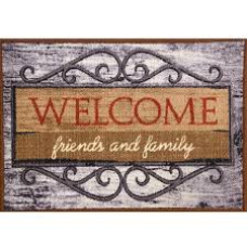 TAPETE CLEANKASA BEM VINDO AMIGOS E FAMÍLIA 40CM X 60CM