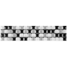 LISTELO RETANGULAR 8,5X35CM GLR1087 CINZA/PRETO/BRANCO