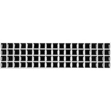 LISTELO RETANGULAR 8,5X35CM GLR1092 PRETO