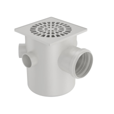 CAIXA SIFONADA PVC GRELHA PVC BRANCA 150X185X75MM QUADRADA