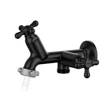 TORNEIRA MÁQUINA DE LAVAR PVC PRETA MARUJÁ