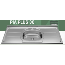 PIA INOX AÇO 430  1,2M X 53CM X 110MM PIA PLUS 30 ESCORREDOR S/ VÁLVULA