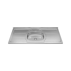 PIA INOX AÇO 430  1,2M X 53CM X 110MM PIA PLUS 30 ESCORREDOR 31230VF C/ VÁLVULA