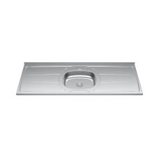 PIA INOX AÇO 430  1,5M X 53CM X 110MM PIA PLUS 30 ESCORREDOR C/ VÁLULA