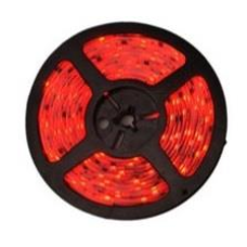 FITA LED C/ SILICONE VERMELHA 5M 24W + FONTE 12V