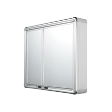 ARMARIO PLÁSTICO C/ PERFIL ALUMÍNIO SOBREPOR 54X45X11,3CM - LBP16/S