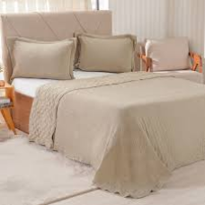 KIT COLCHA SANTORINI QUEEN BISCUIT