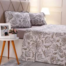 JOGO DE CAMA MALHA 145 TESSI CASAL 4 PEÇAS FLORESCER