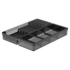 ORGANIZADOR FACAS E TALHERES CLEAR PRETO FECHADO