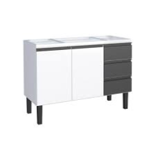 BALCÃO 1169MM AÇO P/ PIA 1,20M NETUNO PRETO