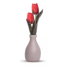 ARRANJO DE FLORES ARTIFICIAIS COM VASO DE CERÂMICA TULIPAS DE R$ 77,99 POR