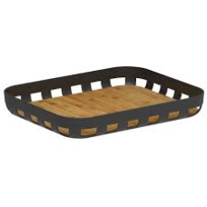 BANDEJA DE SERVIR RETANGULAR LUME PRETO FECHADO