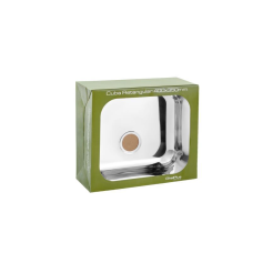 CUBA INOX Nº03 RETANGULAR 40X35X17CM ALTO BRILHO AÇO 304 FURO 4.1/2