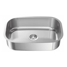 CUBA INOX Nº01 RETANGULAR 46X30X14CM BRILHO PLUS FURO 3.1/2