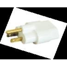ADAPTADOR PINO 2P+T 15A REVERSO BRANCO DE R$ 10,25 POR