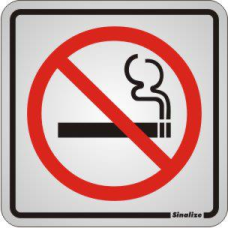 SINALIZAÇÃO 15X15CM PROIBIDO FUMAR - ALUMÍNIO