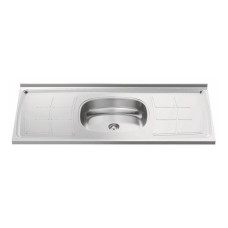PIA INOX AÇO 430  1,0M X 53CM X 110MM PIA PLUS 30 ESCORREDOR