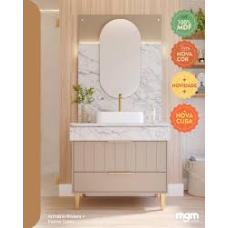 GABINETE BARILOCHE 70 CM - CAPPUCCINO/CALACATA