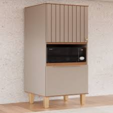 ARMÁRIO PANELEIRO ÁGATA - CAPPUCCINO/FREIJÓ