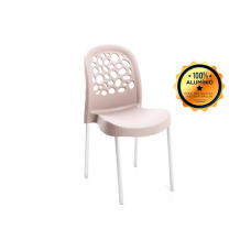 CADEIRA DELUXE C/ PERNA ALUMÍNIO NUDE