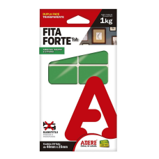 FITA DUPLA FACE TRANSPARENTE TAB 40 MM X 25MM C/ 20 TABS