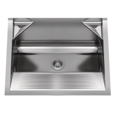 LAVANDERIA INOX AÇO 430 MINI C/ SUPORTE