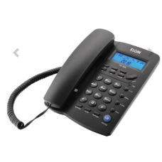 TELEFONE C/ FIO TCF 3000 PRETO IDENTIFICADOR DE CHAMADA E VIVA VOZ