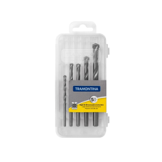 BROCA JOGO P/ CONCRETO 5 PEÇAS C/ TAMANHOS 4, 5, 6, 8 E 10MM USO DOMÉSTICO