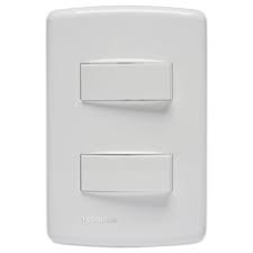 INTERRUPTOR PARALELO 2 TECLAS 10A/250V ILUS BRANCO