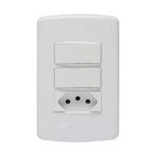 INTERRUPTOR 2 TECLAS + TOMADA 2P+T 10A/250V ILUS BRANCA