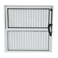 BASCULANTE ALUMÍNIO  50 X  50CM ANODIZADO VIDRO CANELADO