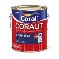 ESMALTE SINTÉTICO BRANCO GELO BRILHANTE 3000ML CORALIT SECAGEM RÁPIDA