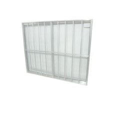 JANELA ALUMÍNIO 2FSB 100 X  80CM VIDRO CANELADO 1F 1M C/ GRADE SLIM