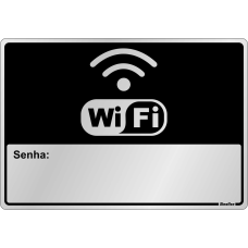 SINALIZAÇÃO 16X23CM WI FI - ALUMÍNIO