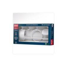 KIT BANHEIRO PVC 5 PEÇAS FORTTI BRANCO 2000 F22