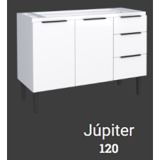 BALCÃO 1171MM AÇO P/ PIA 1,20M JÚPITER BRANCO