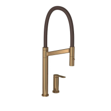 MONOCOMANDO DE MESA P/ COZINHA BICA ALTA COLORE - RED GOLD E MARROM 2289.GL.RD.MR