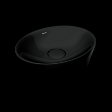 CUBA LOUÇA APOIO OVAL PRETA OA-03 50X42CM