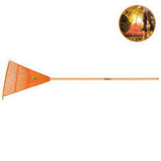 VASSOURA JARDIM PLÁSTICA 22 DENTES C/ CABO 1,20M