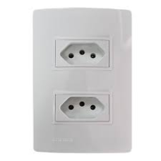 TOMADA PADRÃO DUPLA 20A/250V RVT BRANCA